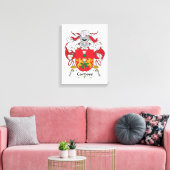 Cardoso Family Crest Canvas Afdruk (Insitu (Woonkamer))