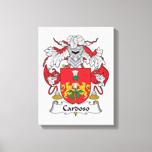 Cardoso Family Crest Canvas Afdruk (Voorkant)