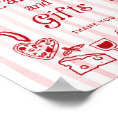 Cards and Gifts Bow Italian Lemons Baby Shower Poster (Hoek)