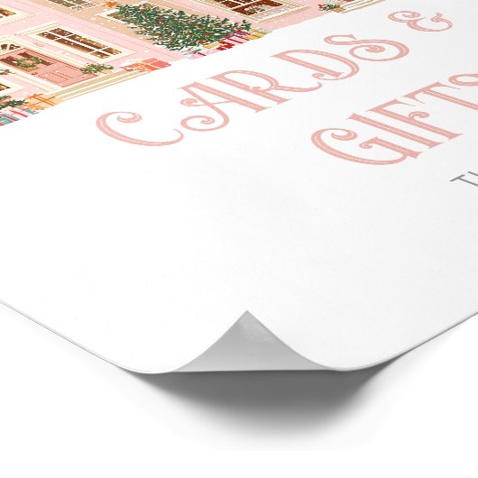 Cards And Gifts Christmas village Winter Poster (Hoek)