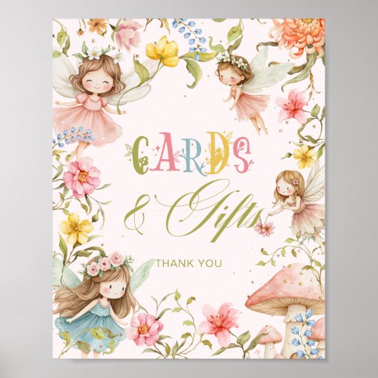 Cards and Gifts Fairy First Enchanted Birthday Poster (Voorkant)