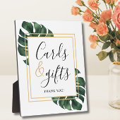 Cards and Gifts Monstera Leaf Wedding Sign  Fotoplaat