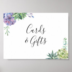 Cards and Gifts Sign Poster