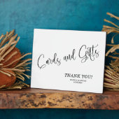 Cards and Gifts sign Tabletop Plaque with Easel Fotoplaat (Zijkant)