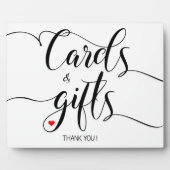 Cards and Gifts sign Tabletop Plaque with Easel Fotoplaat (Voorkant)