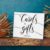 Cards and Gifts sign Tabletop Plaque with Easel Fotoplaat (Zijkant)