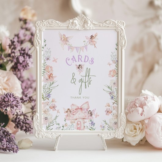 Cards and Gifts Whimsical Fairy Birthday Poster