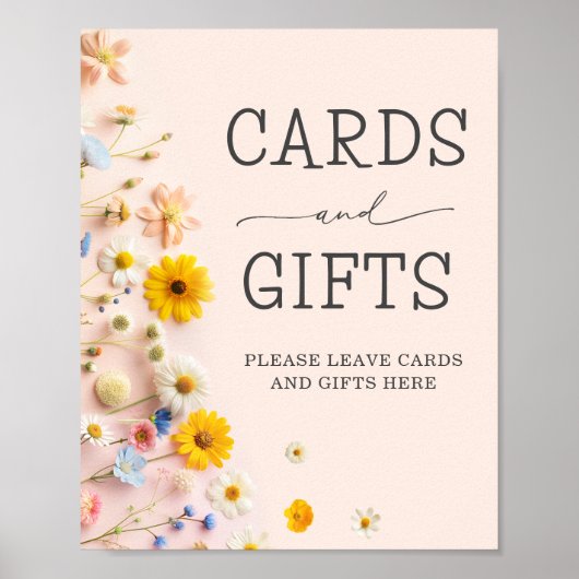 Cards and Gifts Wildflower Party Poster (Voorkant)