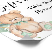 Cards Baby shower Beer Greenery Sign Poster (Hoek)