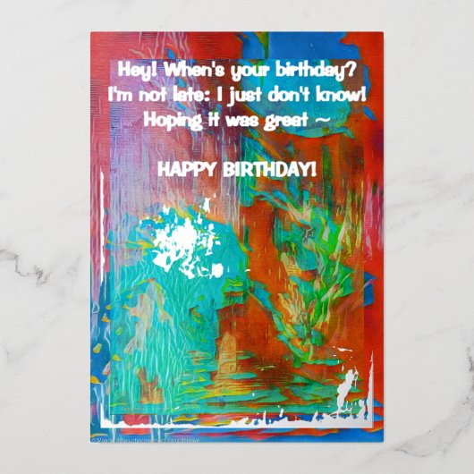 "CARDS BY MAGHIE" #CARDSBYMAGHIE CARDSBYMAGHIE.COM FOLIE FEESTDAGENKAART (Voorkant)