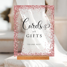 CARDS & GIFTS Copper Glitter Bridal Shower  Acryl Bord