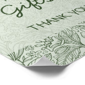 Cards & Gifts Sage Green Floral Handwritten Font Poster (Hoek)