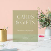 Cards & Gifts Sage Green Wedding  Acryl Bord (Huwelijk)