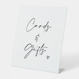 Cards & Gifts Wedding Pedestal Sign Minimalist  Reclamebord Met Voetstuk