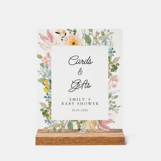 Cards &Gifts! Wildflower Garden Charm  Acryl Bord (Voorkant)