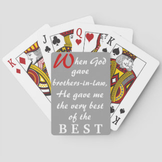 Cards-God Gave Brothers-in-law Speelkaarten