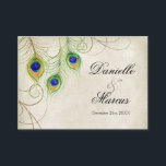 Cards voor cadeauregistratie - Peacock Feathers We Informatiekaartje<br><div class="desc">Dit is een elegante en geavanceerde Gift Registry Card die prachtig past in uw uitnodiging presentatie. Het beste deel van het gebruiken van één van deze kaarten is dat uw gast het in hun portemonnee kan slaan en het met hen kan nemen! Het mengt het beste van traditie en de...</div>