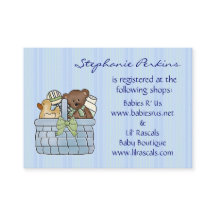 Cards voor het register van cadeaus voor baby