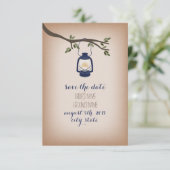 Cardstock geïnspireerd blauw Camp Lantern sparen d Save The Date (Staand voorkant)