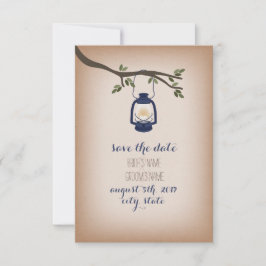 Cardstock geïnspireerd blauw Camp Lantern sparen d Save The Date