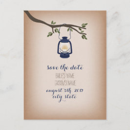 Cardstock Geïnspireerd Blauwe Camping Lantaarn Sav Aankondigingskaart