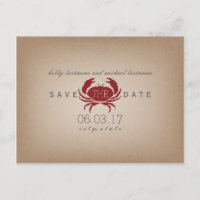 Cardstock Geïnspireerd Krab Bruiloft Save The Date