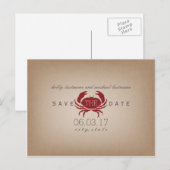 Cardstock Geïnspireerd Krab Bruiloft Save The Date Aankondigingskaart (Voorkant / Achterkant)