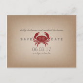Cardstock Geïnspireerd Krab Bruiloft Save The Date Aankondigingskaart (Voorkant)