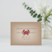 Cardstock Geïnspireerd Krab Bruiloft Save The Date Aankondigingskaart (Staand voorkant)