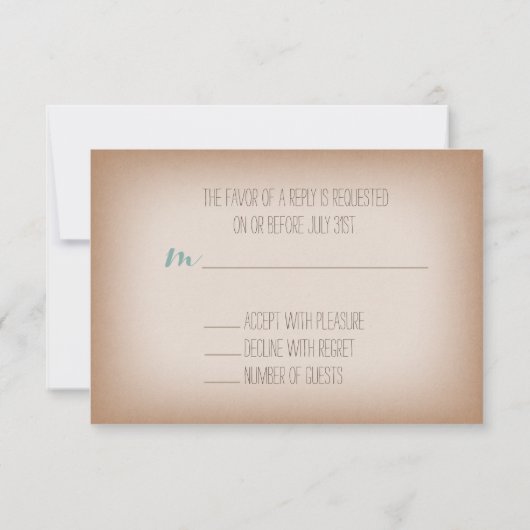 Cardstock geïnspireerd op lichtblauw lantaarn RSVP (Achterkant)