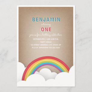 Cardstock Geïnspireerd Rainbow Clouds Verjaardag Kaart