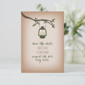 Cardstock geïnspireerde Camping Lantern bewaart de Save The Date (Staand voorkant)