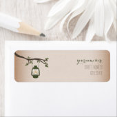 Cardstock geïnspireerde Green Camping Lantern Etiket (Insitu)
