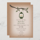 Cardstock geïnspireerde Green Camping Lantern Wedd Kaart (Voorkant / Achterkant)