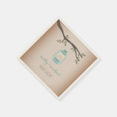 Cardstock geïnspireerde lichtblauwe camping lantaa servetten (Hoek)