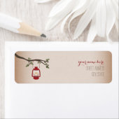 Cardstock Geïnspireerde Rode Camping Lantaarn Etiket (Insitu)