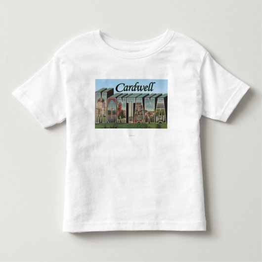 Cardwell, Montana - grote letterscènes Kinder Shirts (Voorkant)