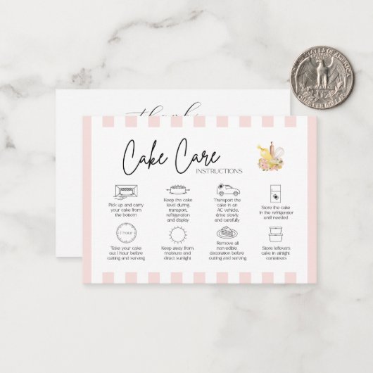 Care Bakery Hartelijk dank Notitiekaartje (Voorkant / Achterkant in situ)