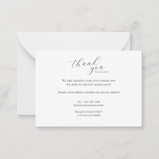 Care Bakery Hartelijk dank Notitiekaartje (Achterkant)