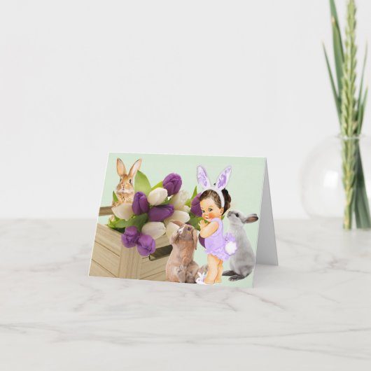 Care en Concern Bunny Rabbit Card Feestdagen Kaart (Voorkant)