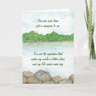 Care Giver Appreciation Card met luidere hoek Bedankkaart