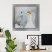 Care Guardian Angel en Owl Poster (Thuiskantoor)