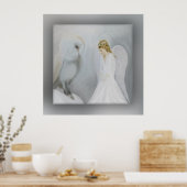 Care Guardian Angel en Owl Poster (Keuken)