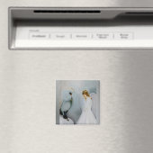 Care Guardian Angel en White Owl door Amelia Carri Magneet (Insitu (Vaatwasser))