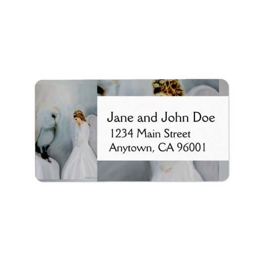 Care Guardian Engel en Witte Uil Etiket (Voorkant)