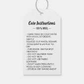 Care Instructions Wool Linen Sewn Knitted  Cadeaulabel (Achterkant)