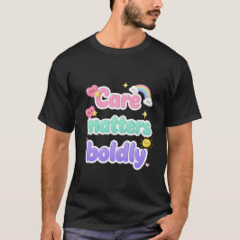 Care Matters Pastel Typografie T-shirt