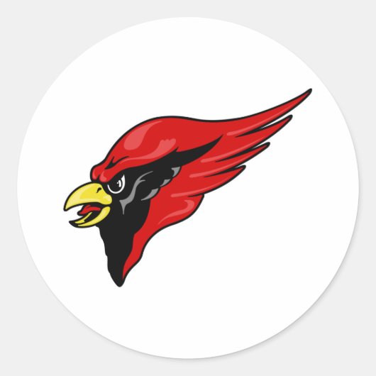 Careem Kardinaal Ronde Sticker (Voorkant)