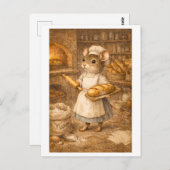Career Mouse as Baker Briefkaart (Voorkant / Achterkant)