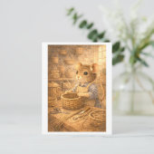 Career Mouse as Basket Weaver Briefkaart (Staand voorkant)